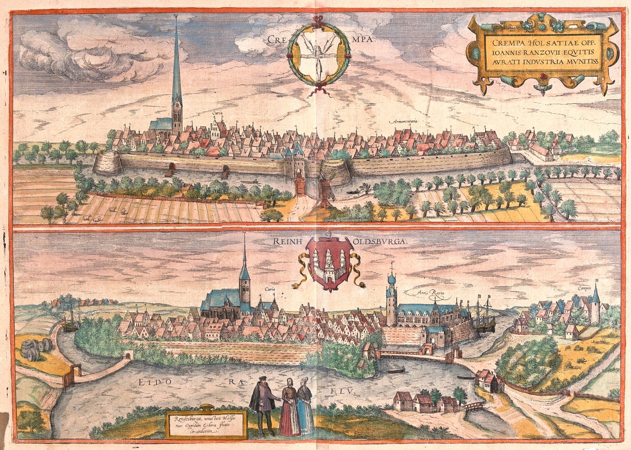 Krempe, Rendsburg, Germany - in 'Civitates Orbis Terrarum' by Georg Braun