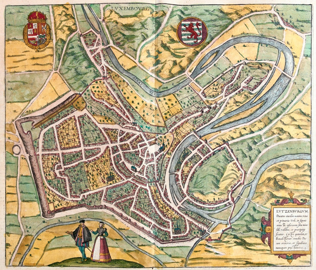 Luxembourg - in 'Civitates Orbis Terrarum' by Georg Braun