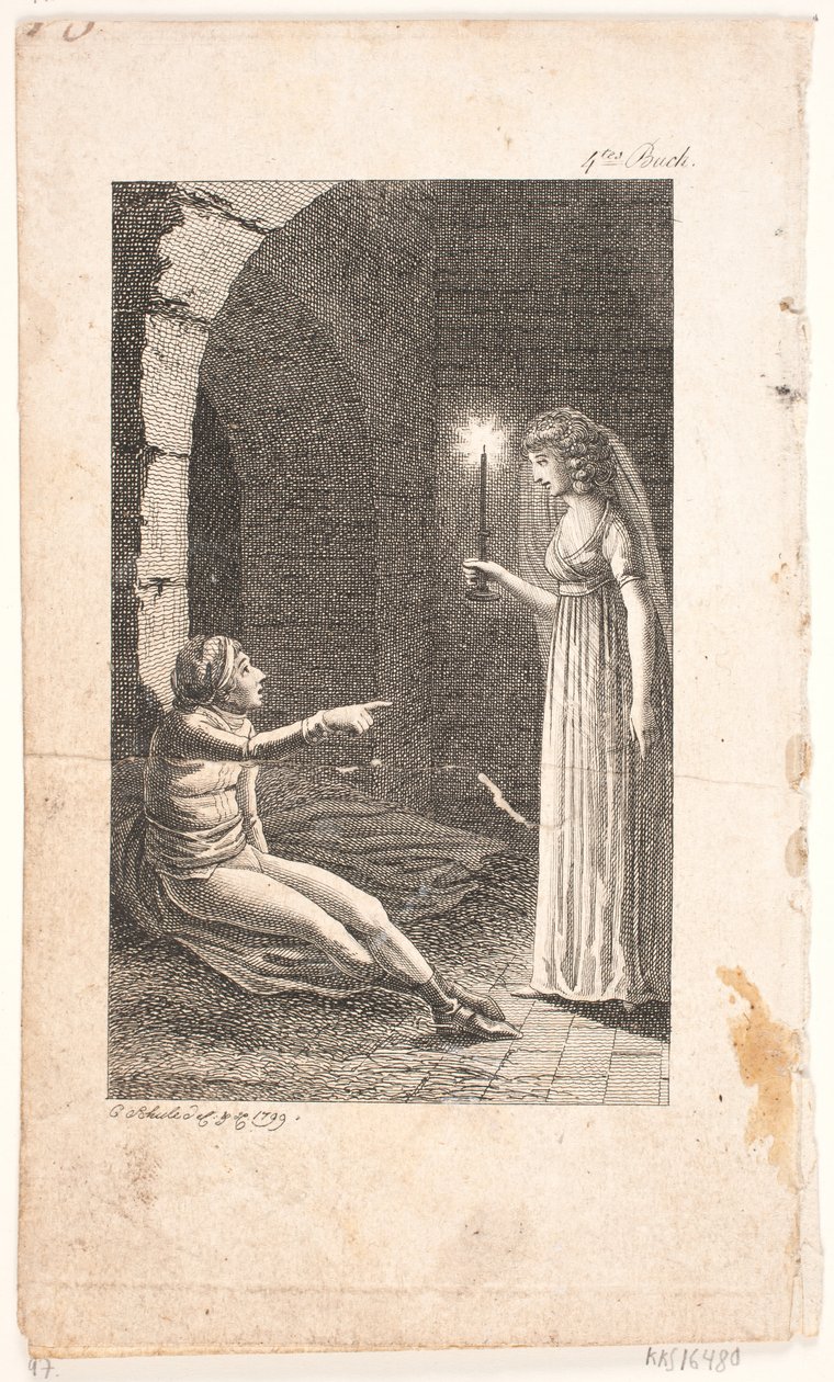 Illustration with Prison Scene by Georg Christian Schule