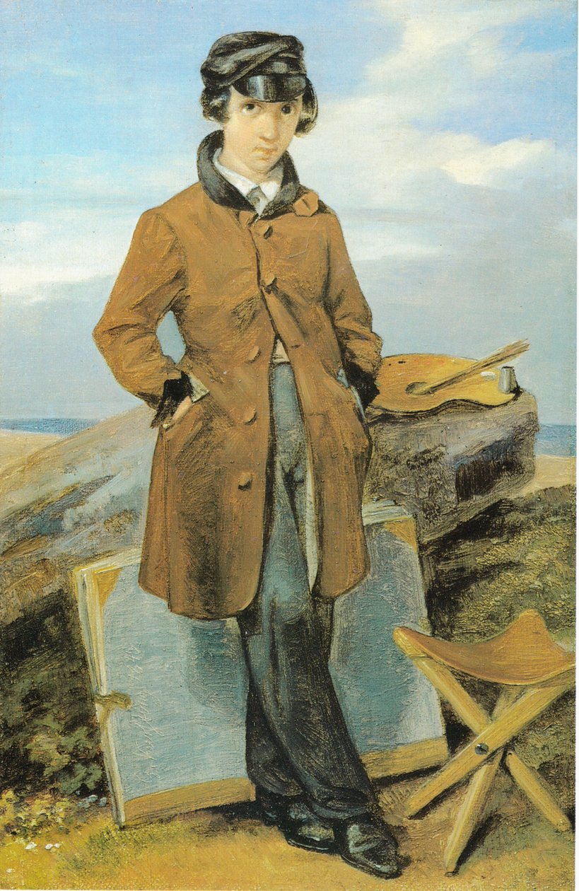 Hermann Kersting as Landscape Painter by Georg Friedrich Kersting