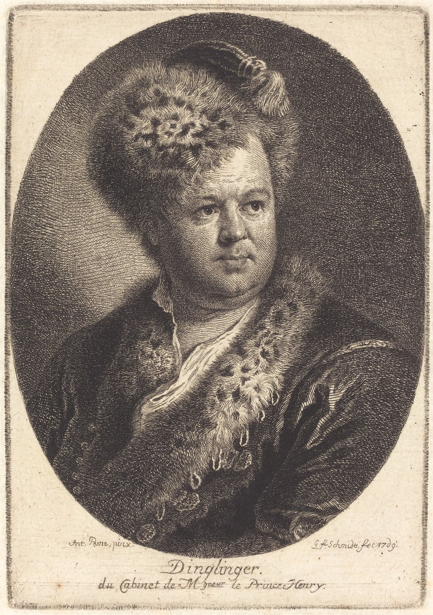 Johann Melchior Dinglinger by Georg Friedrich Schmidt after Antoine Pesne