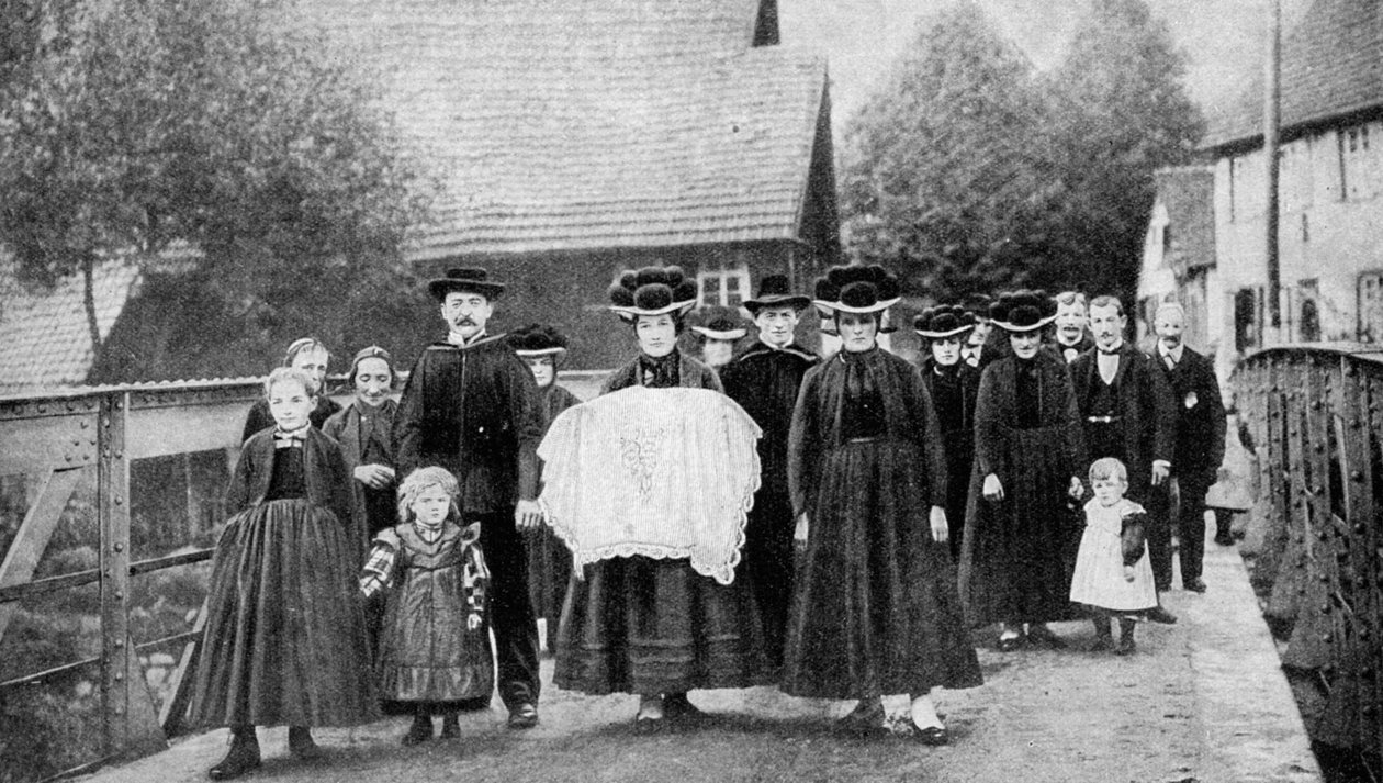 A Baptismal Procession, Black Forest, Germany by Georg Haeckel