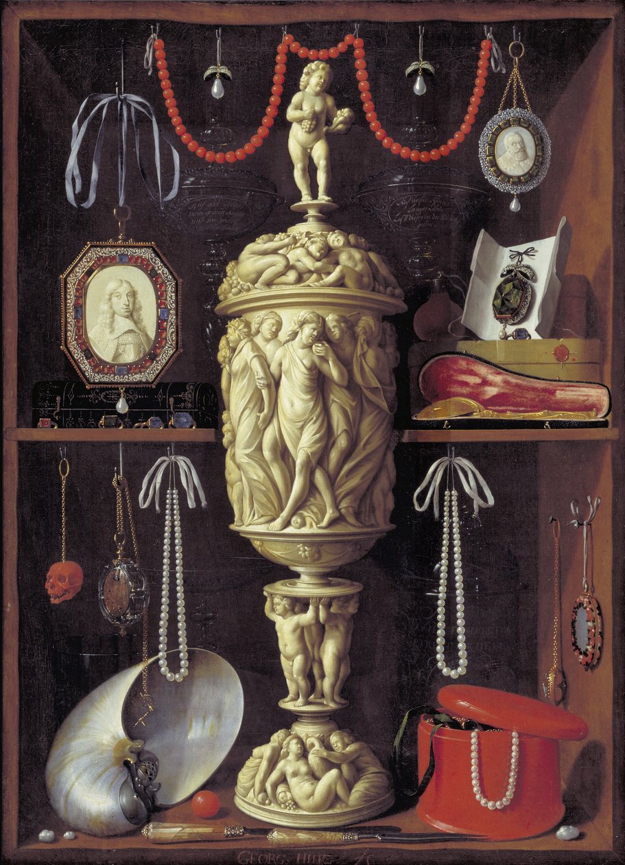 A Cabinet with Objects of Art by Georg Hainz