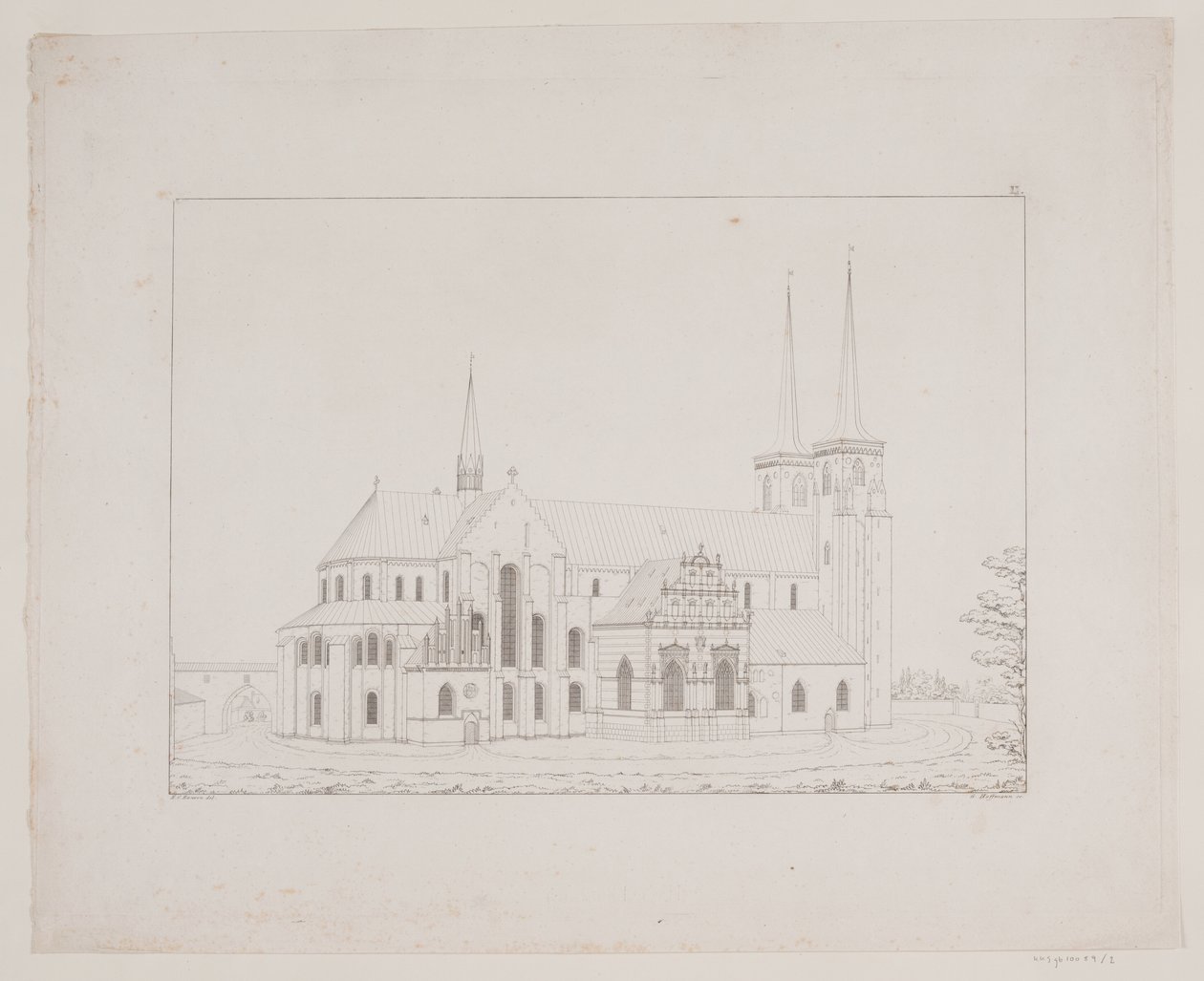 Roskilde Cathedral Seen from the North by Georg Hoffmann