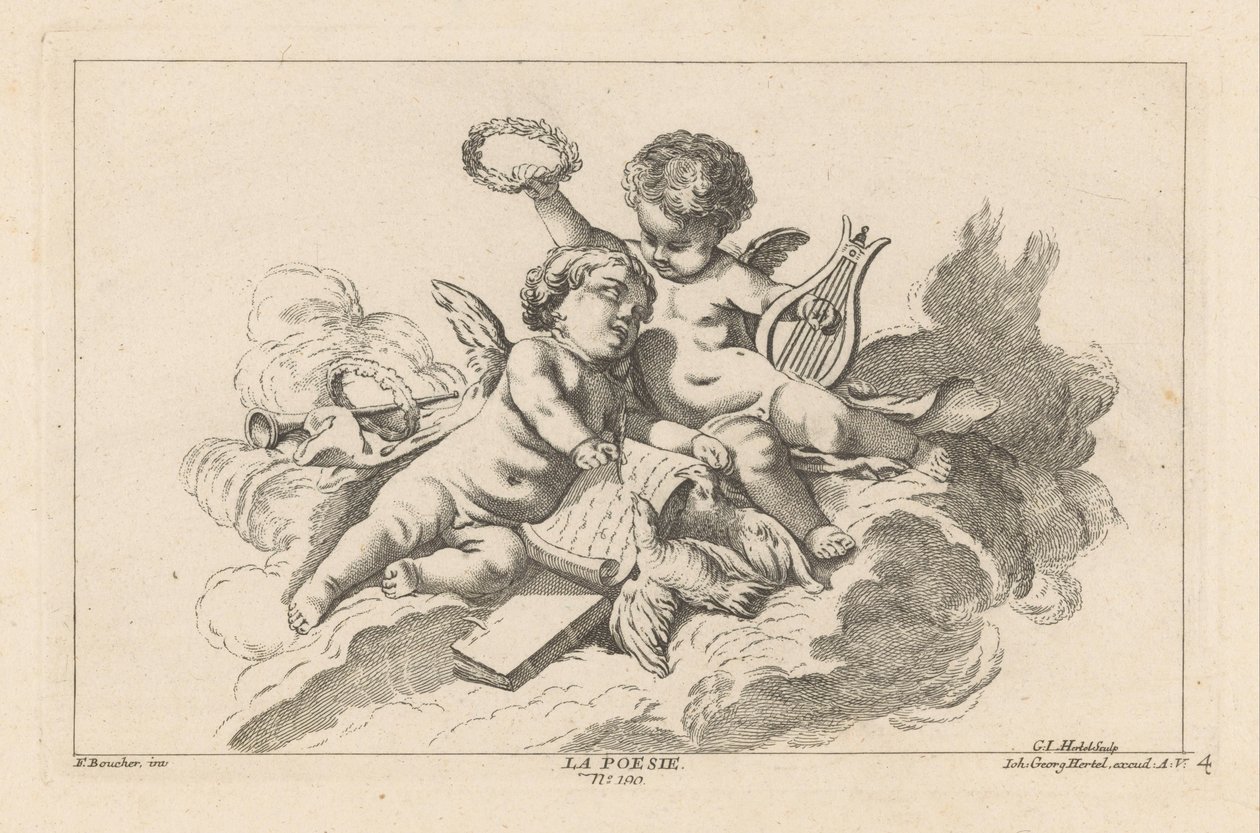 Poetry, La Poesie (title on object), Livre des Arts (series title) by Georg Leopold Hertel