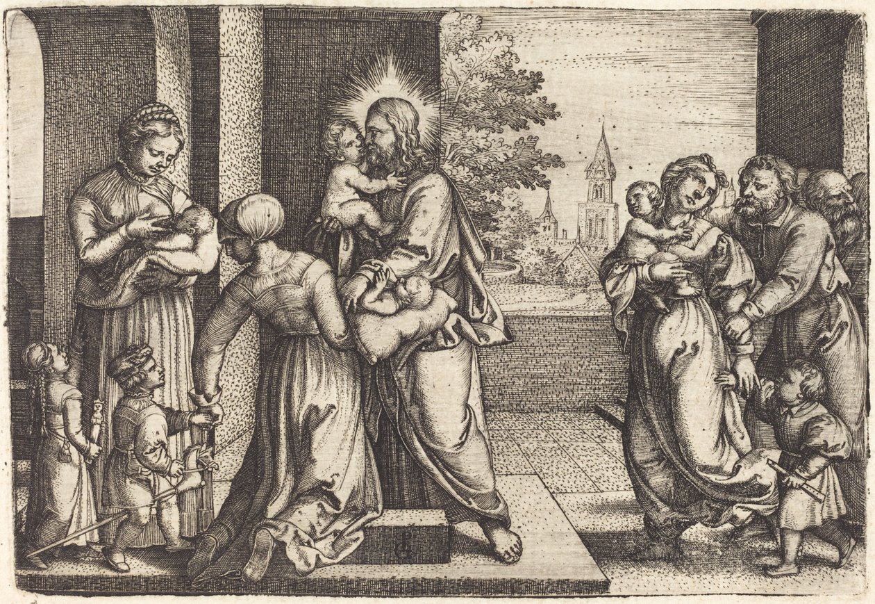 Christ Surrounded by Children by Georg Pencz