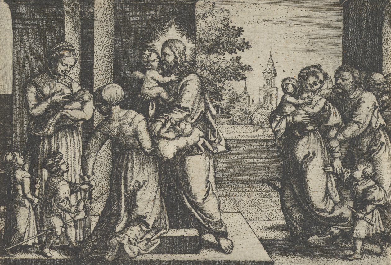 Christ and the Children by Georg Pencz
