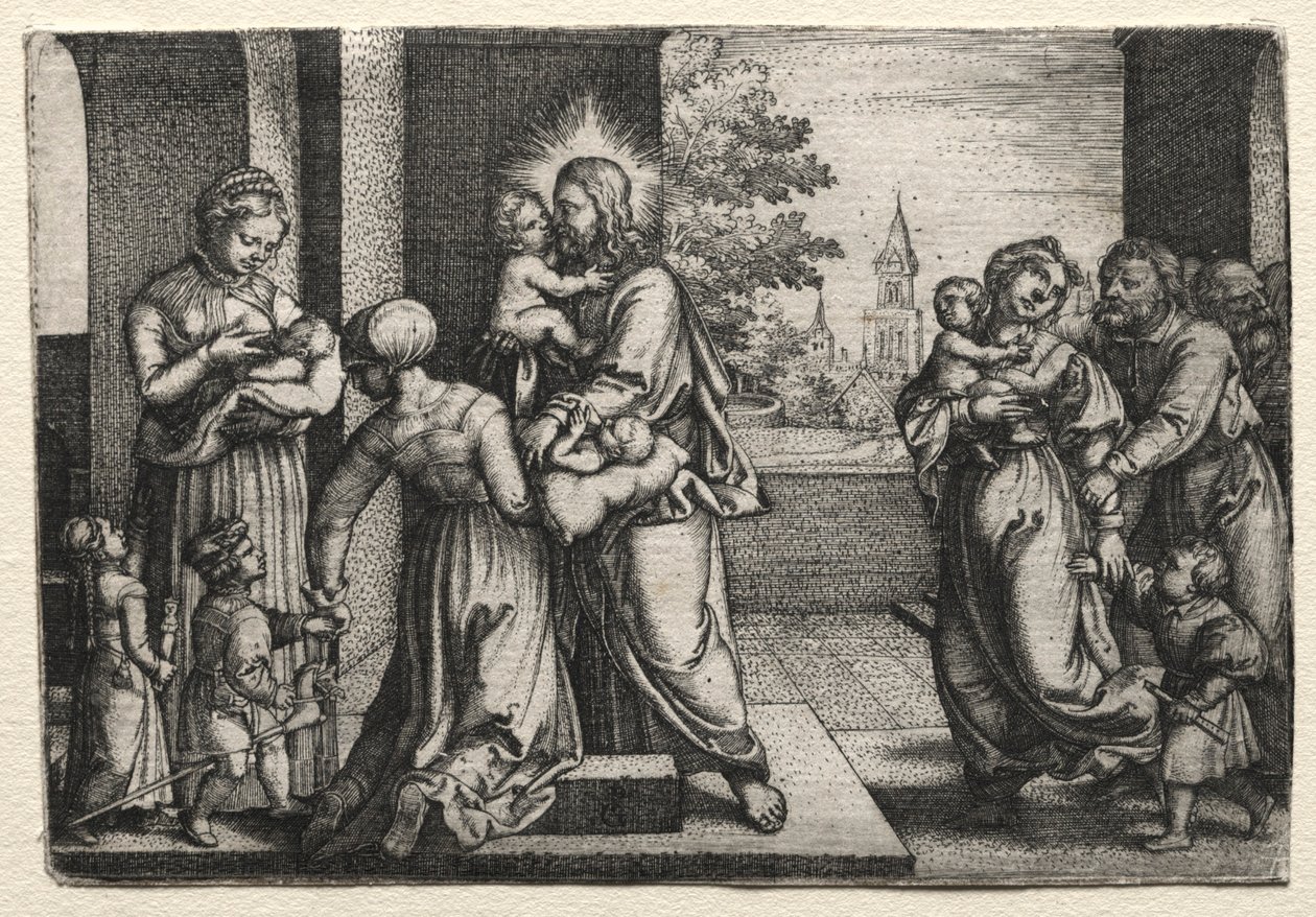 Christ with Little Children, c. 1548 by Georg Pencz