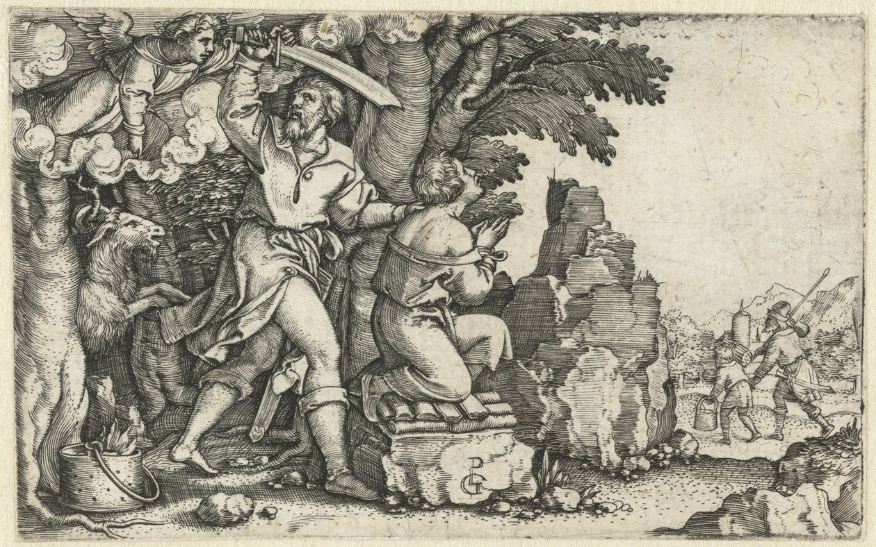The Sacrifice of Isaac by Abraham by Georg Pencz