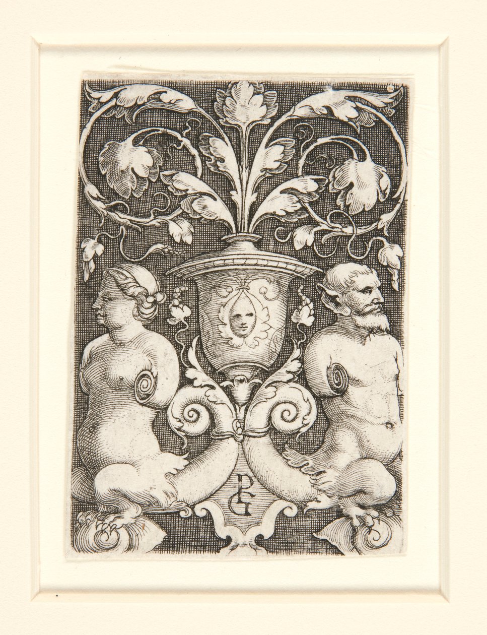 Ornamental Vase with Two Figures by Georg Pencz