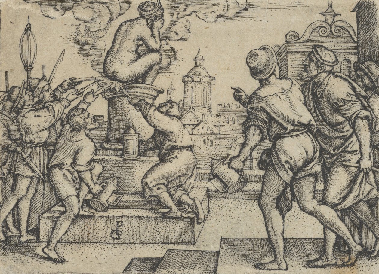 The Courtesan Punished, from The Story of the Magician Virgil by Georg Pencz