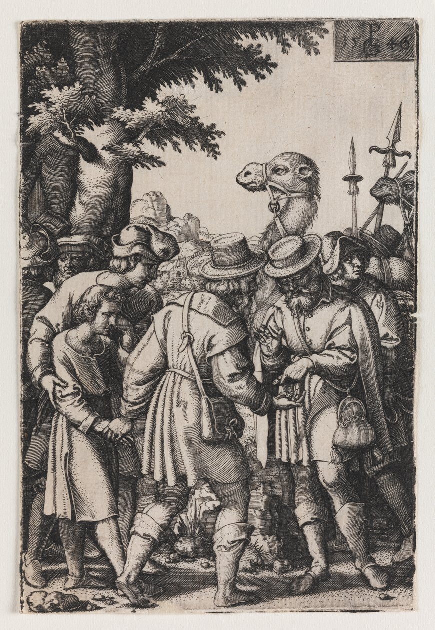 The Story of Joseph, Joseph Being Sold by His Brothers, First Half 16th Century by Georg Pencz