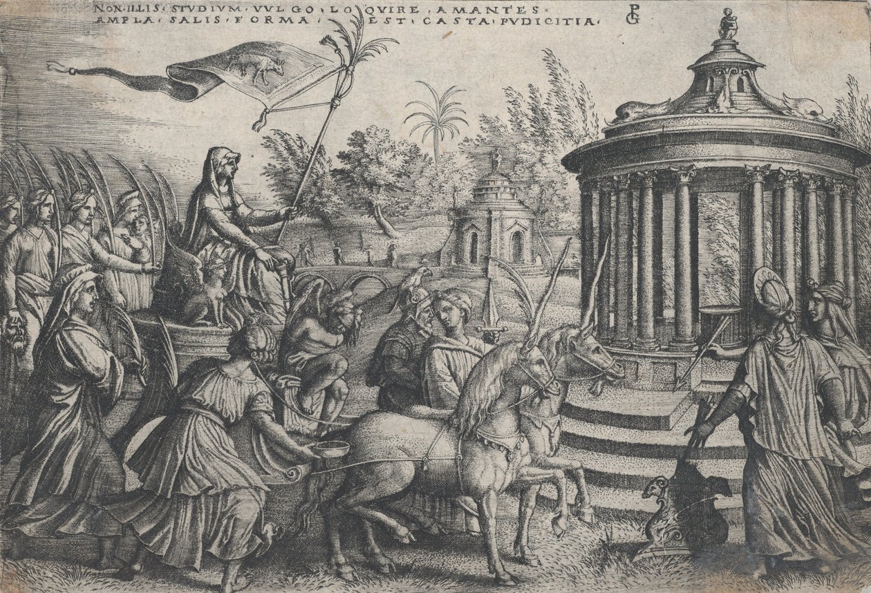 The Triumph of Chastity on Love, from the Triumphs of Petrarch by Georg Pencz