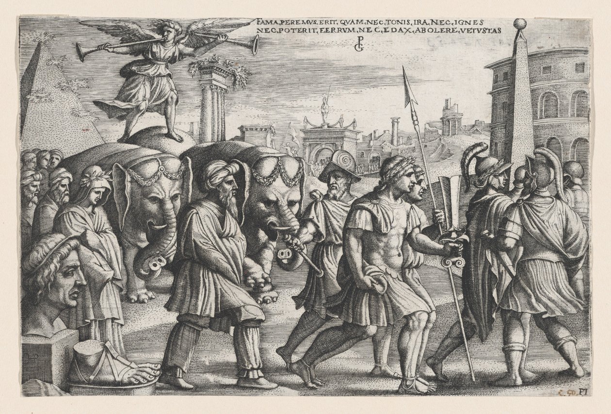 The Triumph of Fame on Chastity, from The Triumphs of Petrarch by Georg Pencz