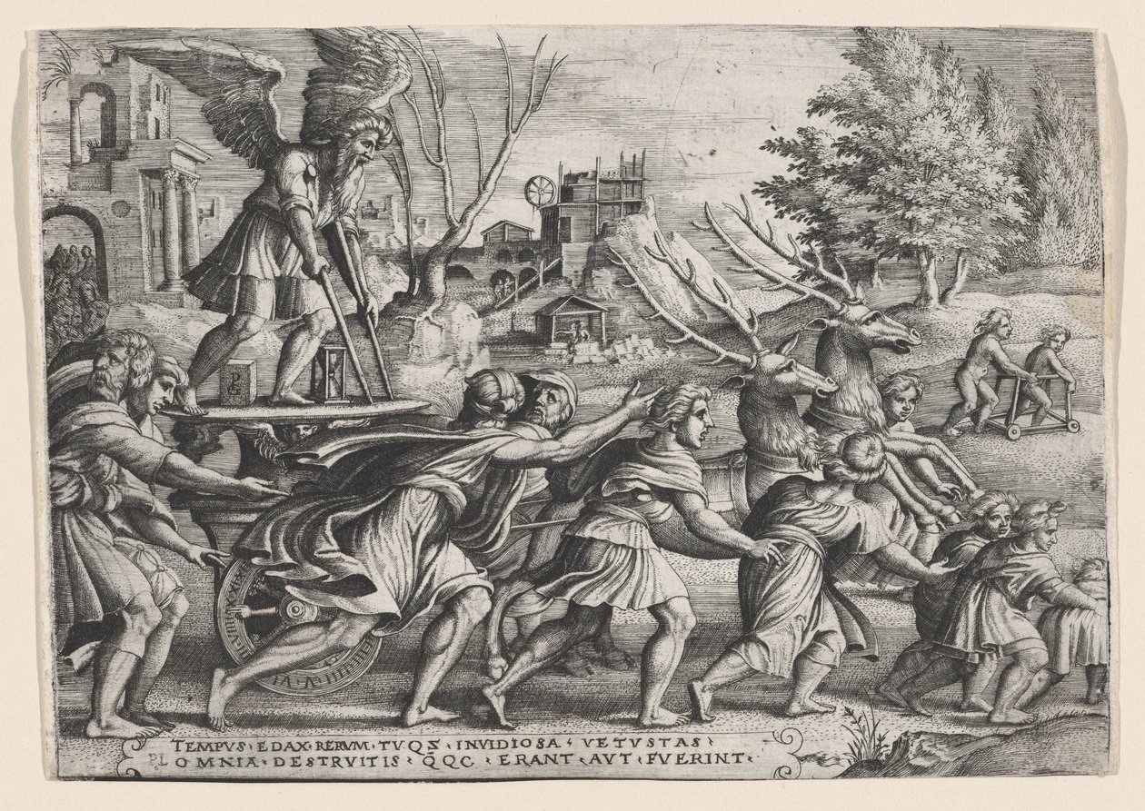 The Triumph of Time on Fame, from The Triumphs of Petrarch by Georg Pencz