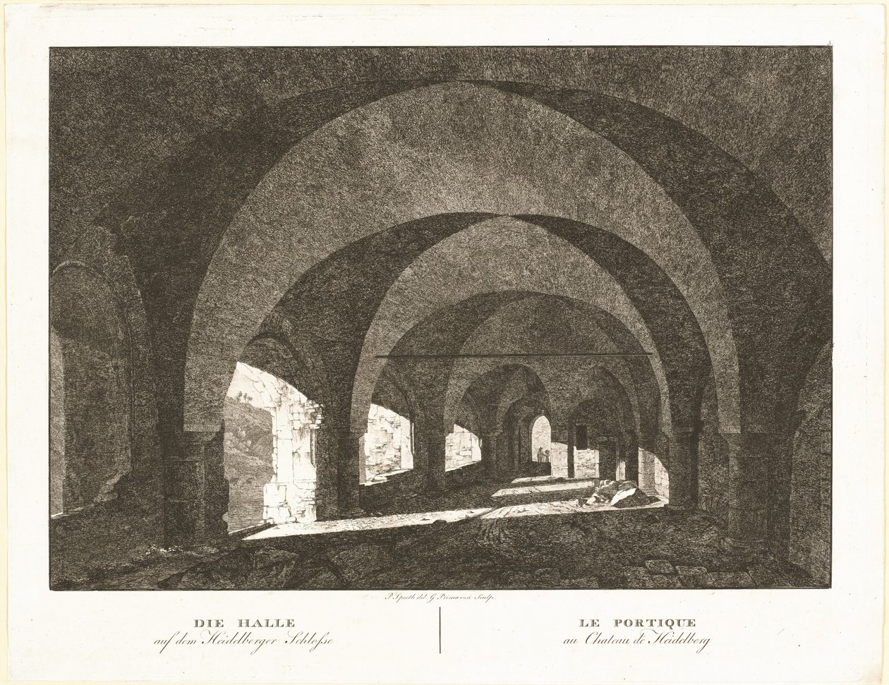 The Hall of Heidelberg Castle by Georg Primavesi, after Peter Speeth