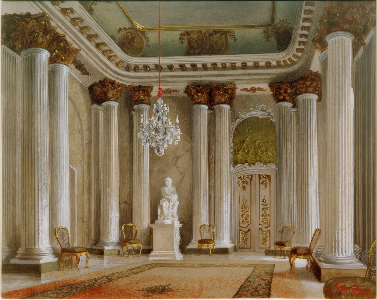 Antechamber of Sanssouci Palace by Georg Schöbel