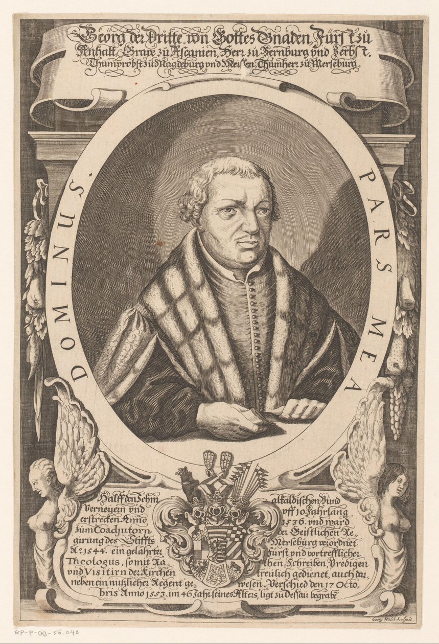 Portrait of George III, Prince of Anhalt-Dessau by Georg Walch