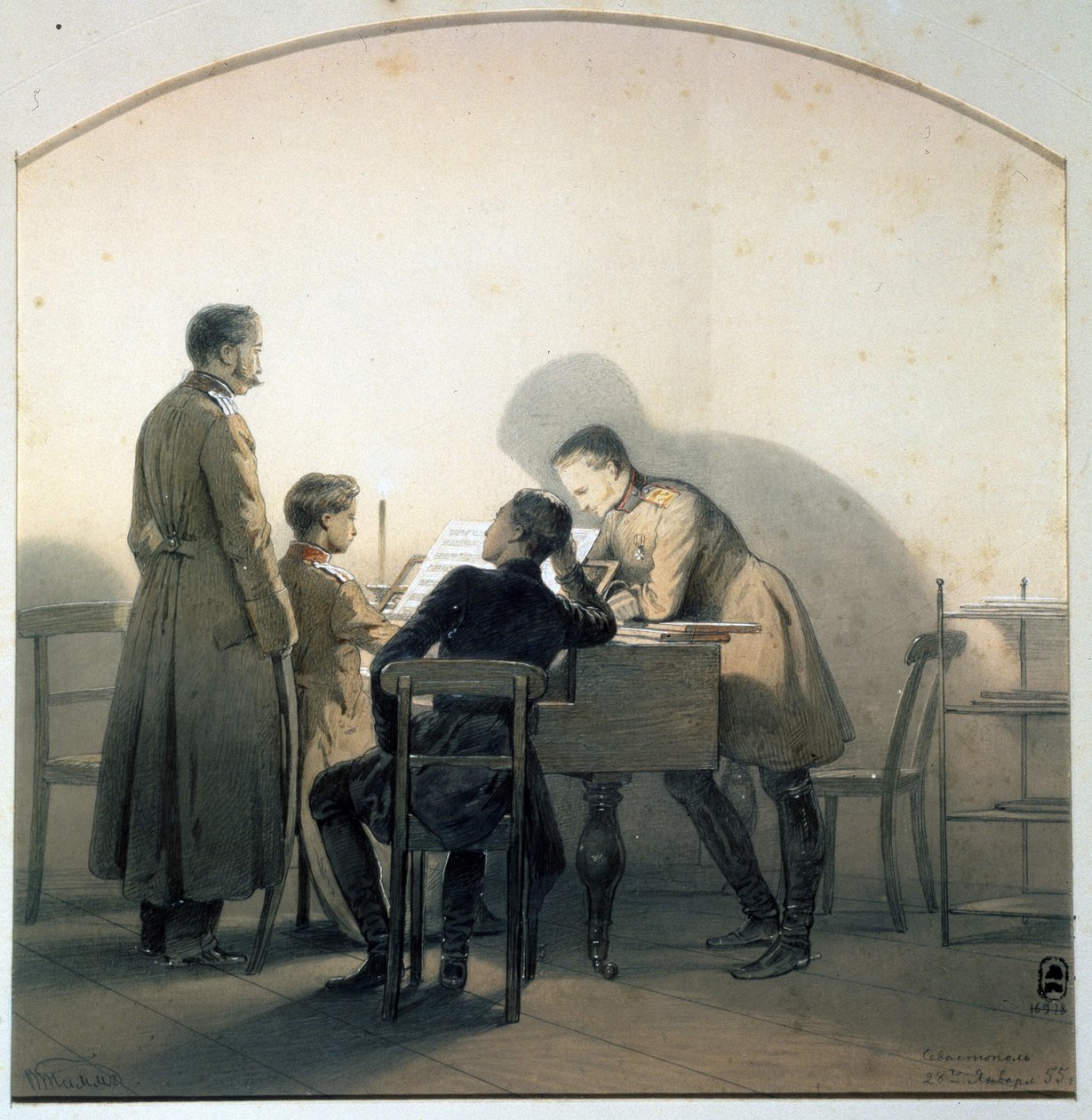 At the Piano by Georg Wilhelm Timm: Premium art reproduction