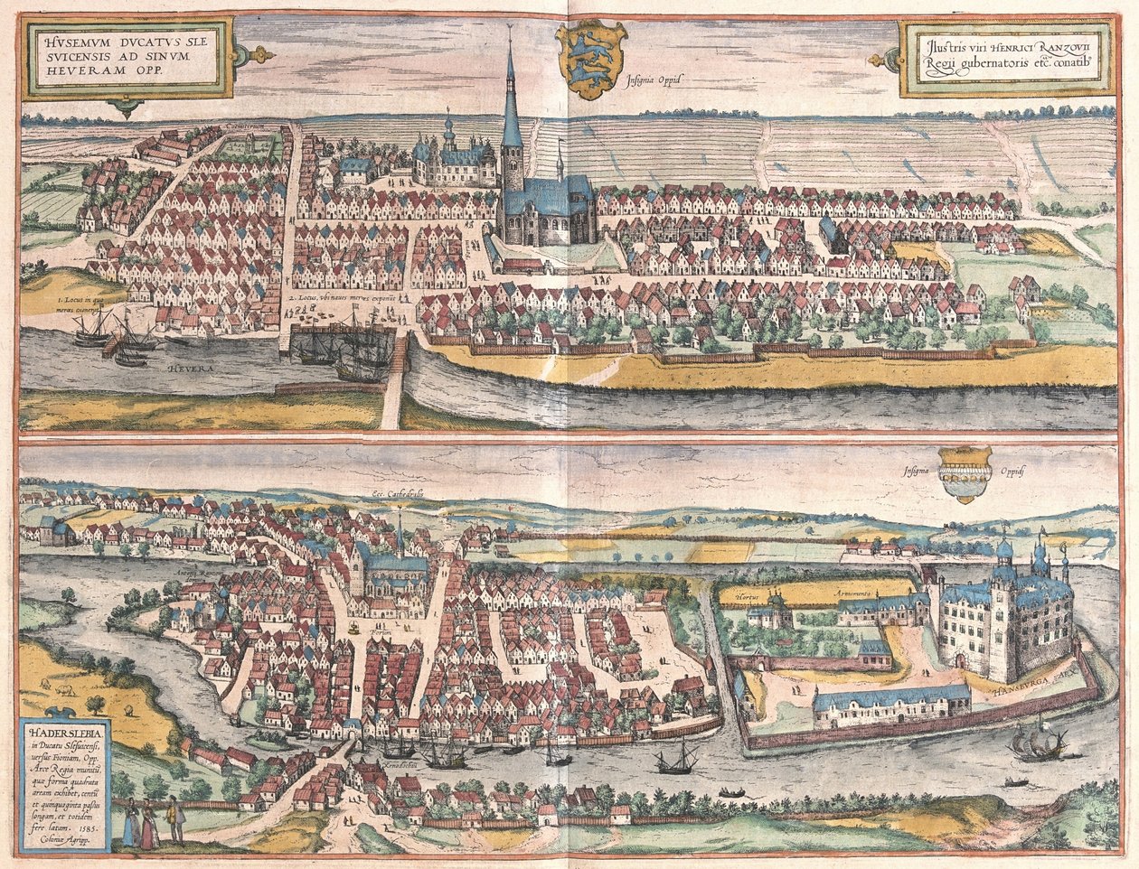 Husum, Germany, Illustration from Civitates Orbis Terrarum by Georg Braun und Franz Hogenberg