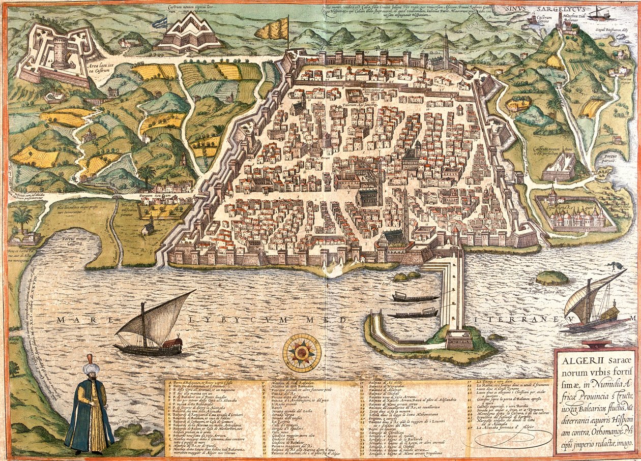 Algiers, Algeria by Georg and Hogenberg Franz (1535 90) Braun