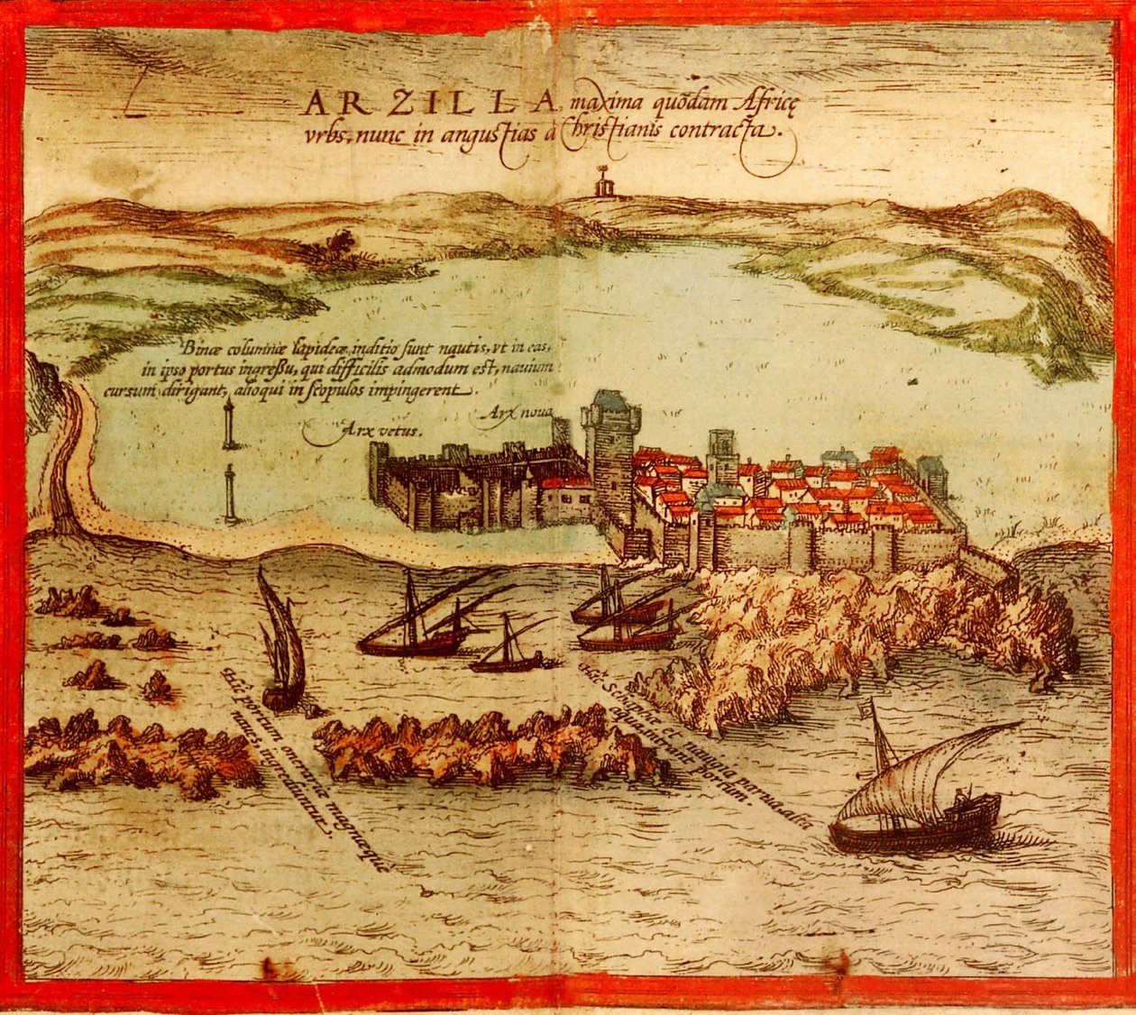 Asilah, Morocco by Georg and Hogenberg Franz (1535 90) Braun
