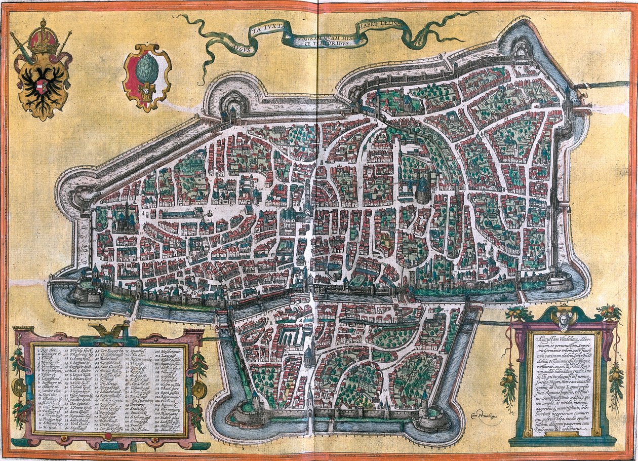 Augsburg, Germany by Georg and Hogenberg Franz (1535 90) Braun