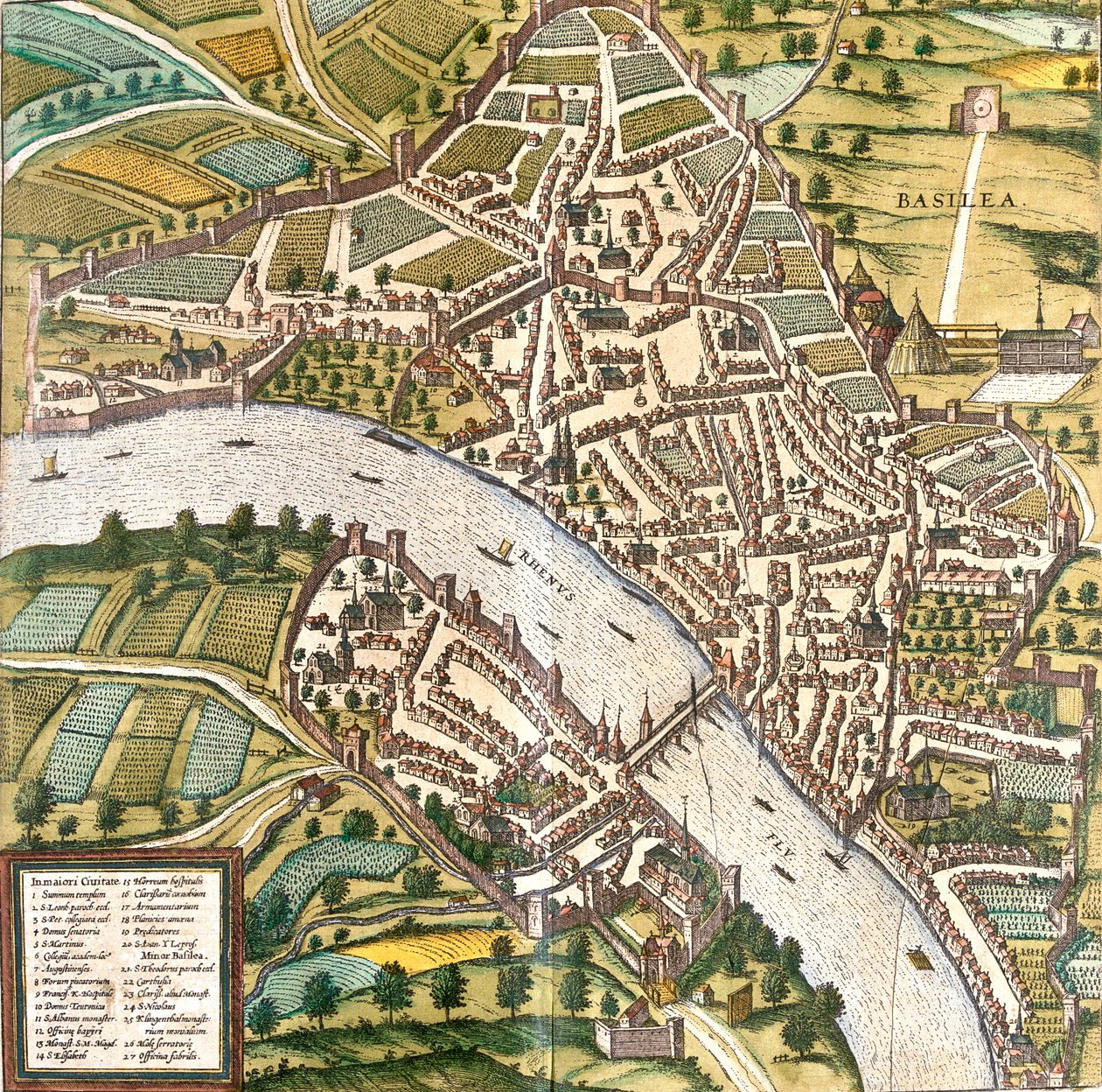 Basel, Switzerland by Georg and Hogenberg Franz (1535 90) Braun