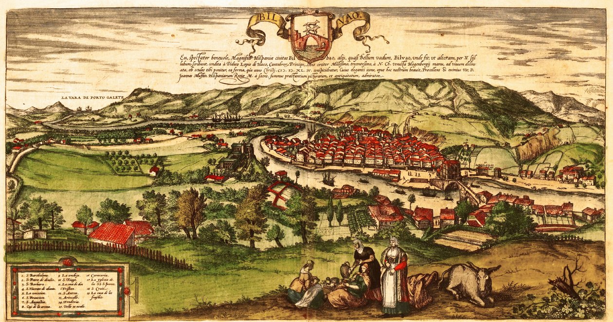 Bilbao by Georg and Hogenberg Franz (1535 90) Braun
