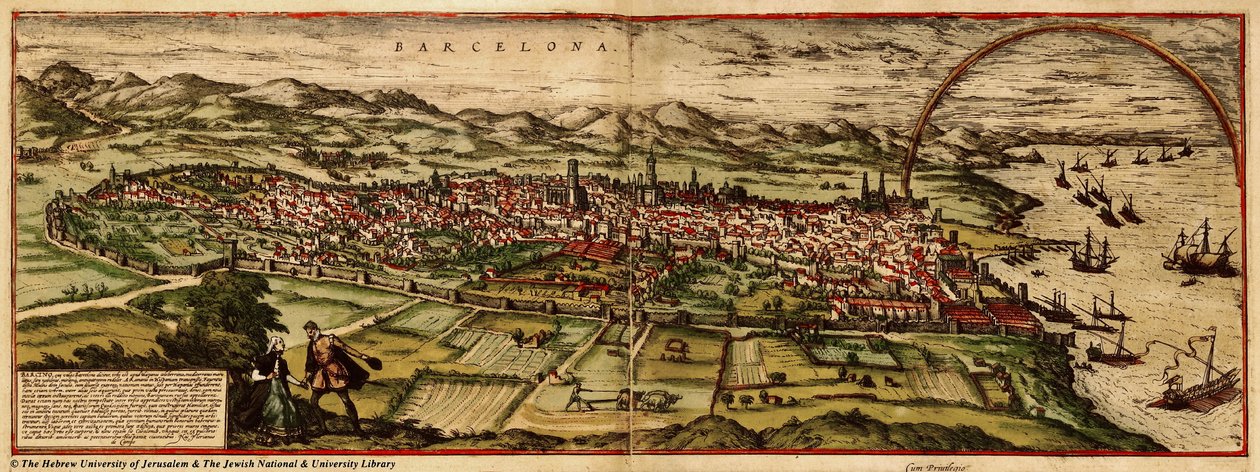 Catalon Town by Georg and Hogenberg Franz (1535 90) Braun