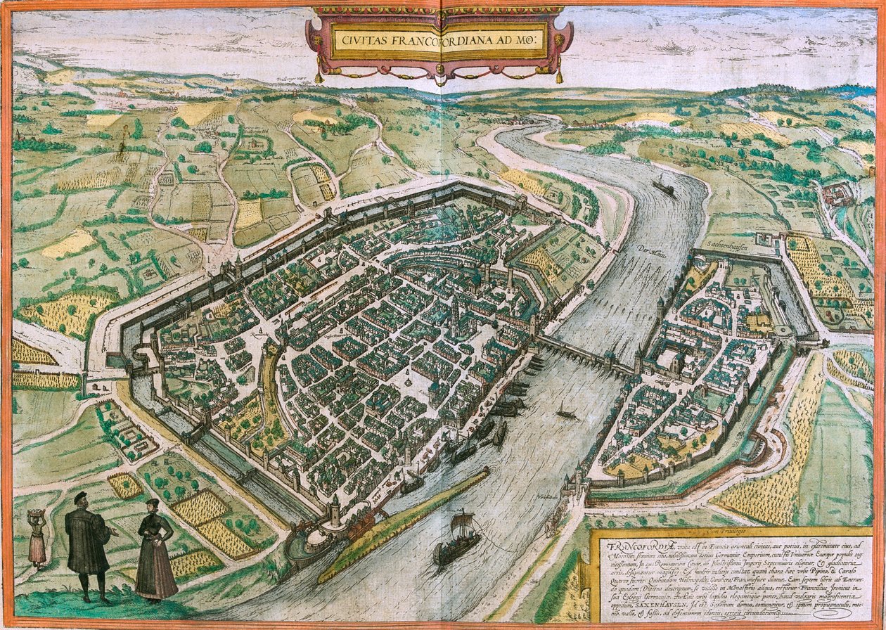 Frankfurt, Germany by Georg and Hogenberg Franz (1535 90) Braun