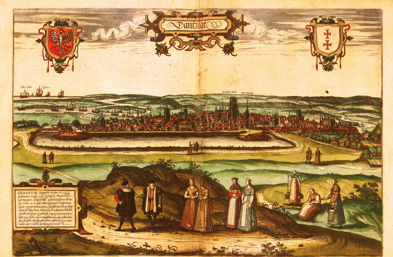 Gdansk, Poland by Georg and Hogenberg Franz (1535 90) Braun
