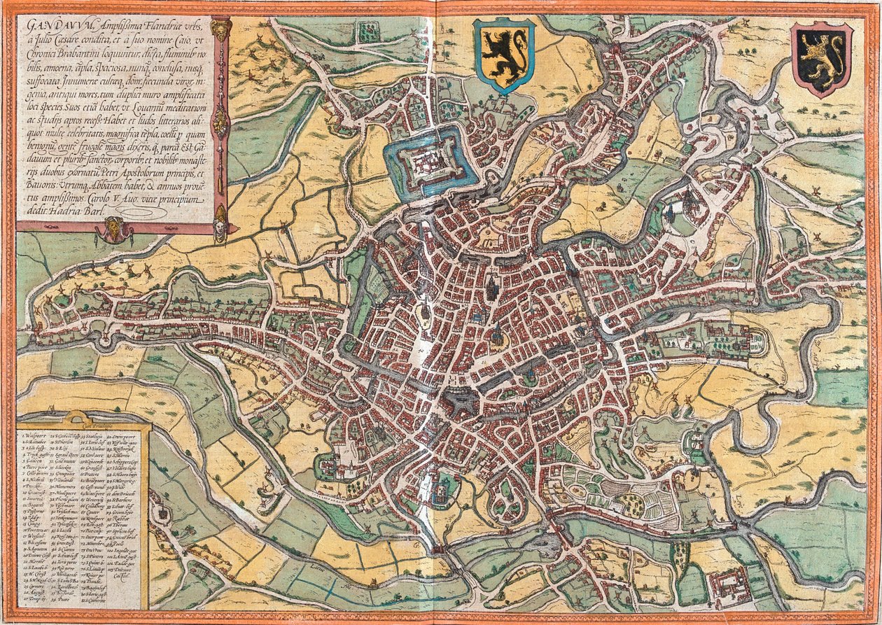 Ghent, Belgium by Georg and Hogenberg Franz (1535 90) Braun