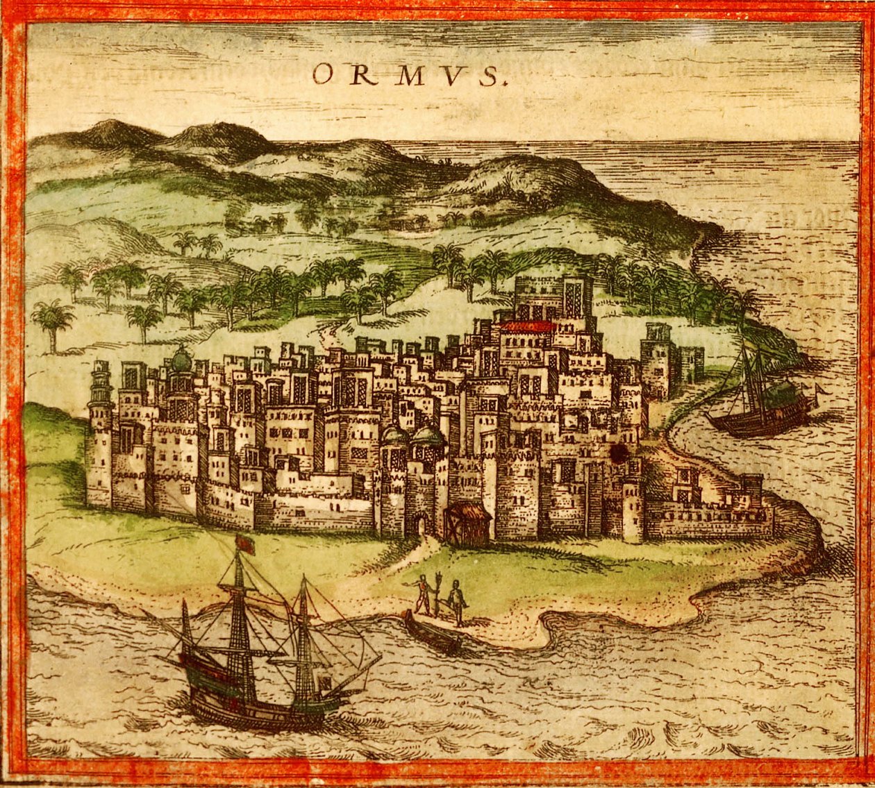 Hormuz, Persia, Iran by Georg and Hogenberg Franz (1535 90) Braun