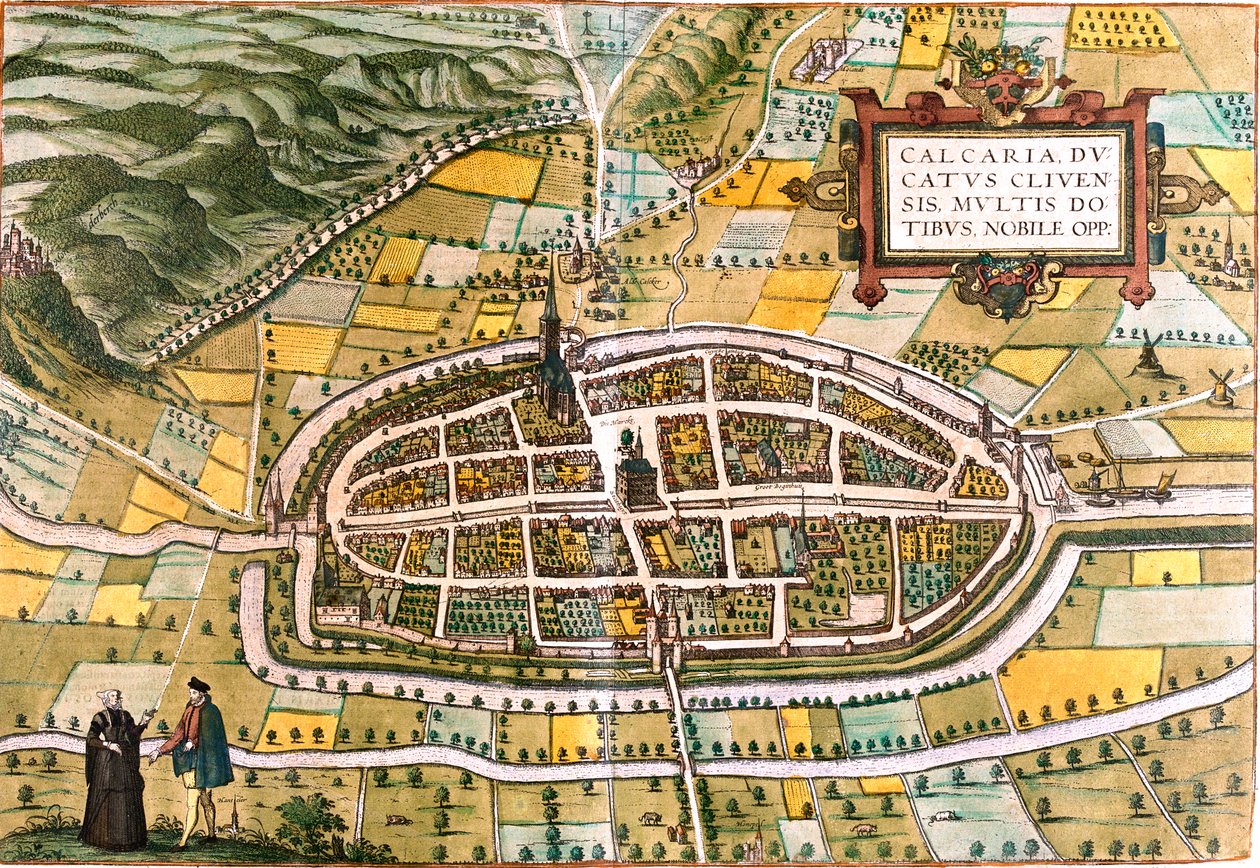 Kalkar, Germany by Georg and Hogenberg Franz (1535 90) Braun