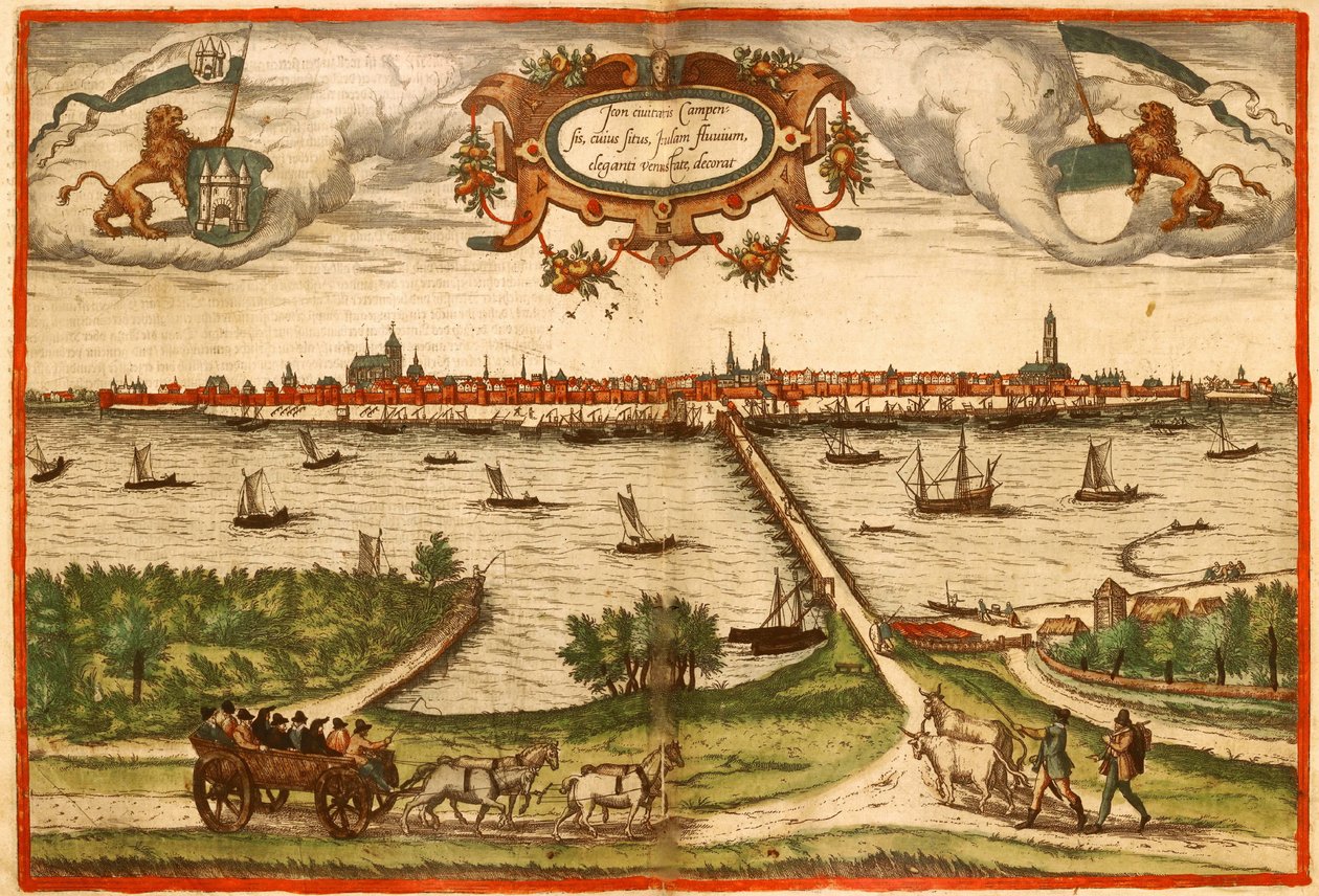 Kampan, Germany by Georg and Hogenberg Franz (1535 90) Braun