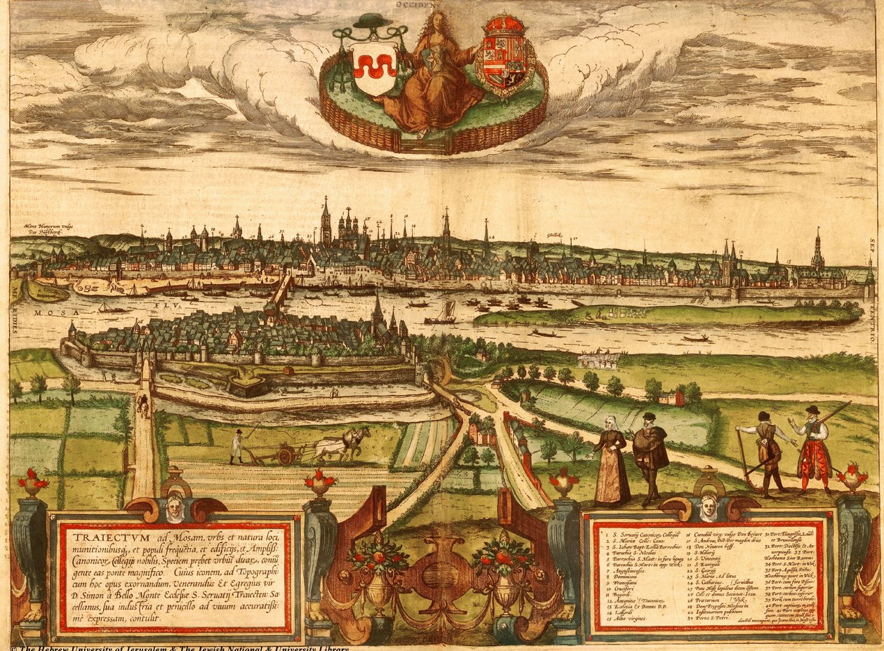 Maastricht, Netherlands by Georg and Hogenberg Franz (1535 90) Braun