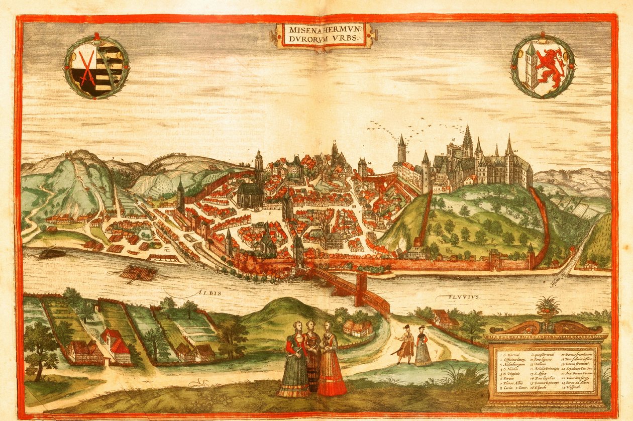 Meissen, Germany by Georg and Hogenberg Franz (1535 90) Braun