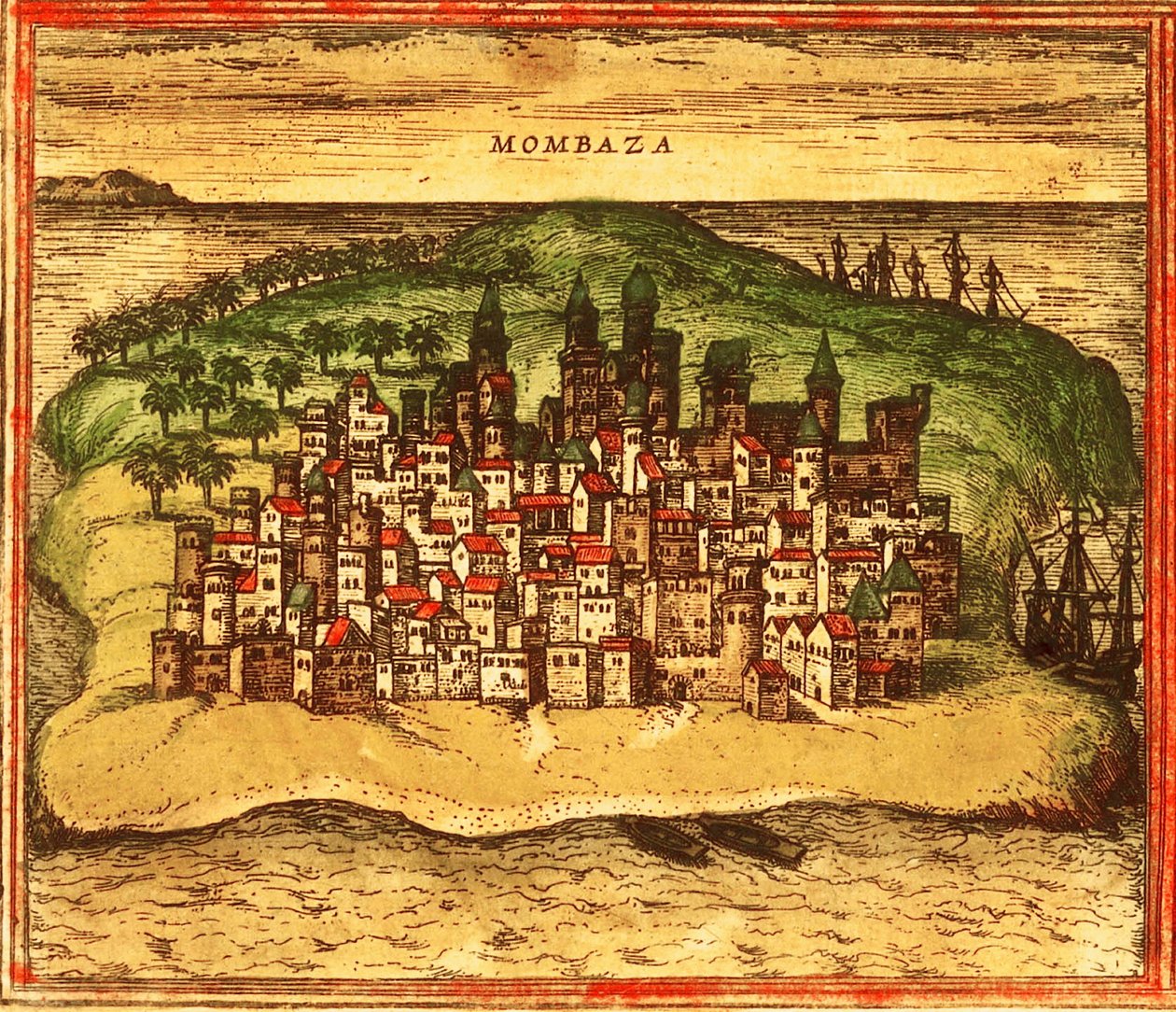 Mombasa, Kenya, Africa by Georg and Hogenberg Franz (1535-90) Braun
