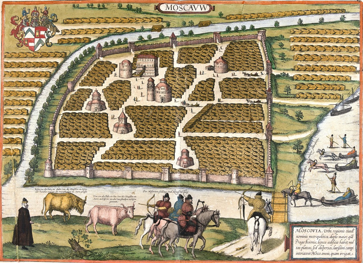 Moscow, Russia by Georg and Hogenberg Franz (1535 90) Braun