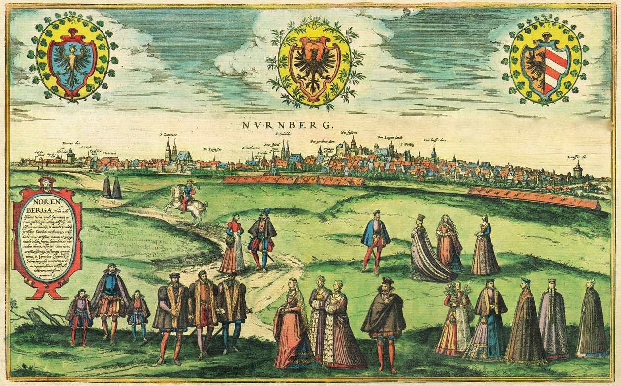 Nuremberg, Germany by Georg and Hogenberg Franz (1535 90) Braun