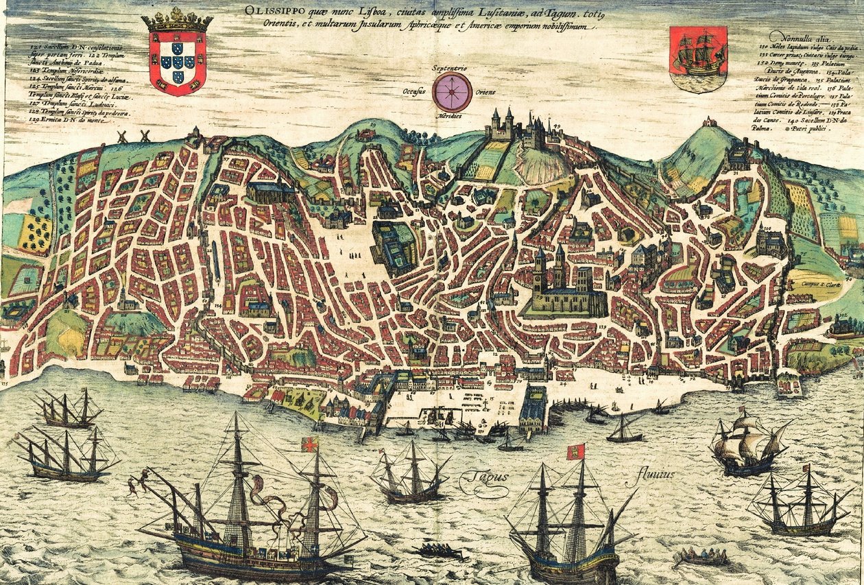 Portugal by Georg and Hogenberg Franz (1535 90) Braun