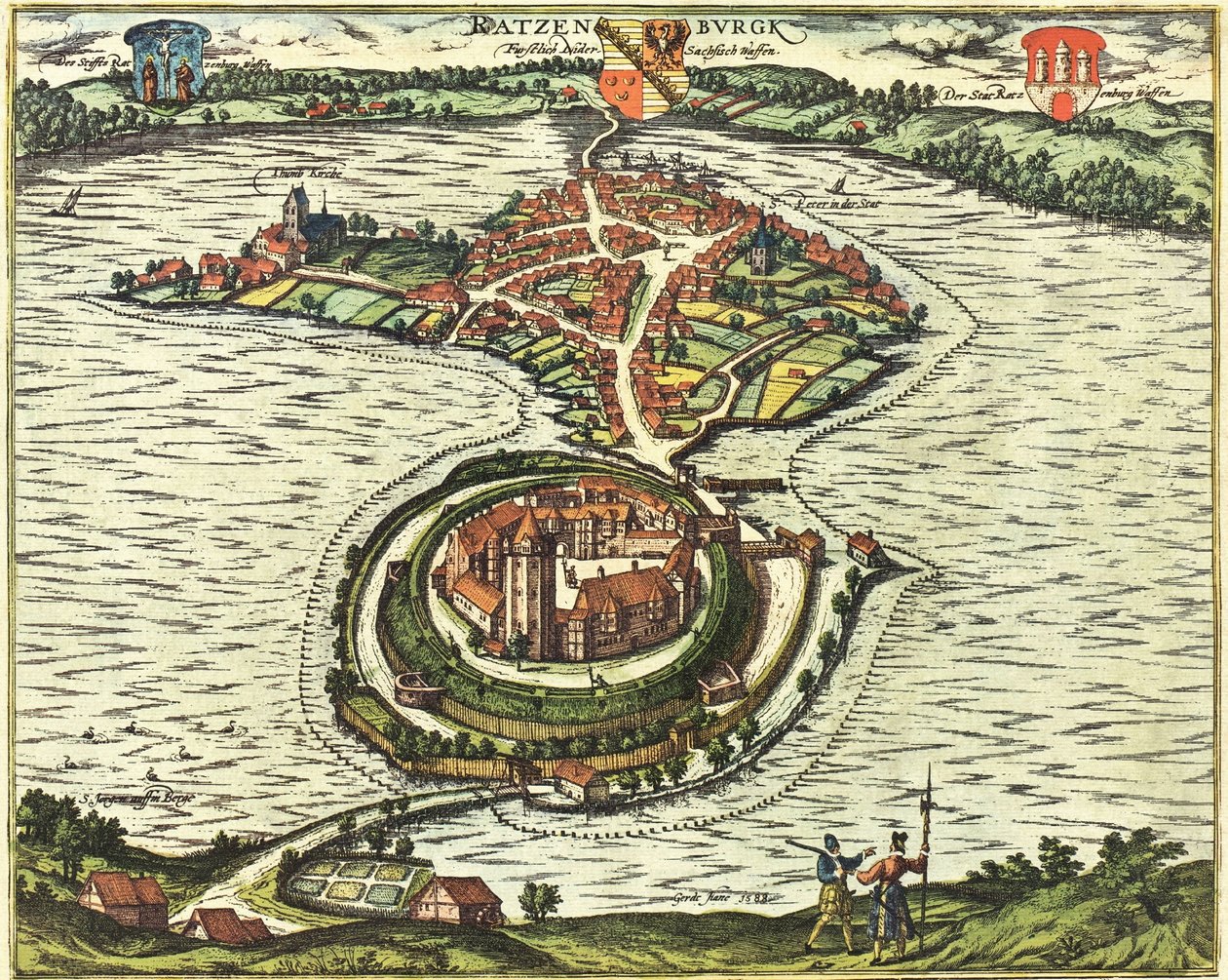 Ratzeburg, Germany by Georg and Hogenberg Franz (1535 90) Braun