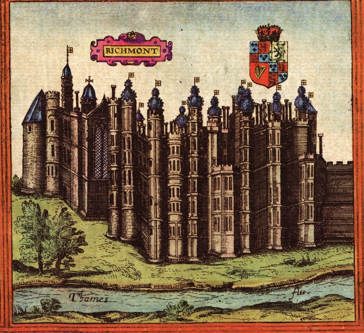 Richmond, England by Georg and Hogenberg Franz (1535 90) Braun