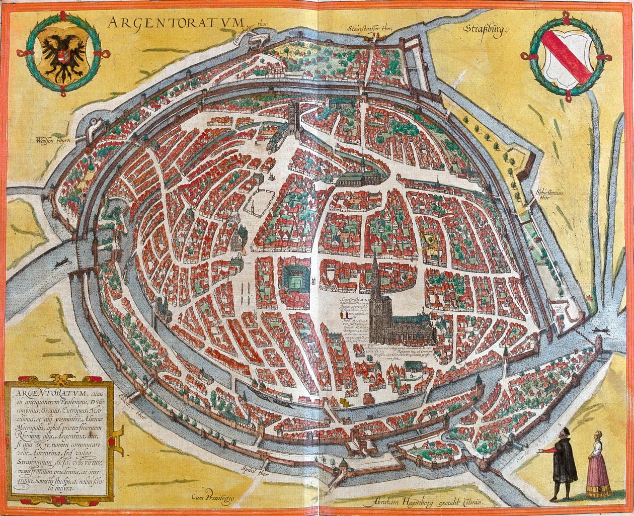 Strasbourg, France by Georg and Hogenberg Franz (1535 90) Braun
