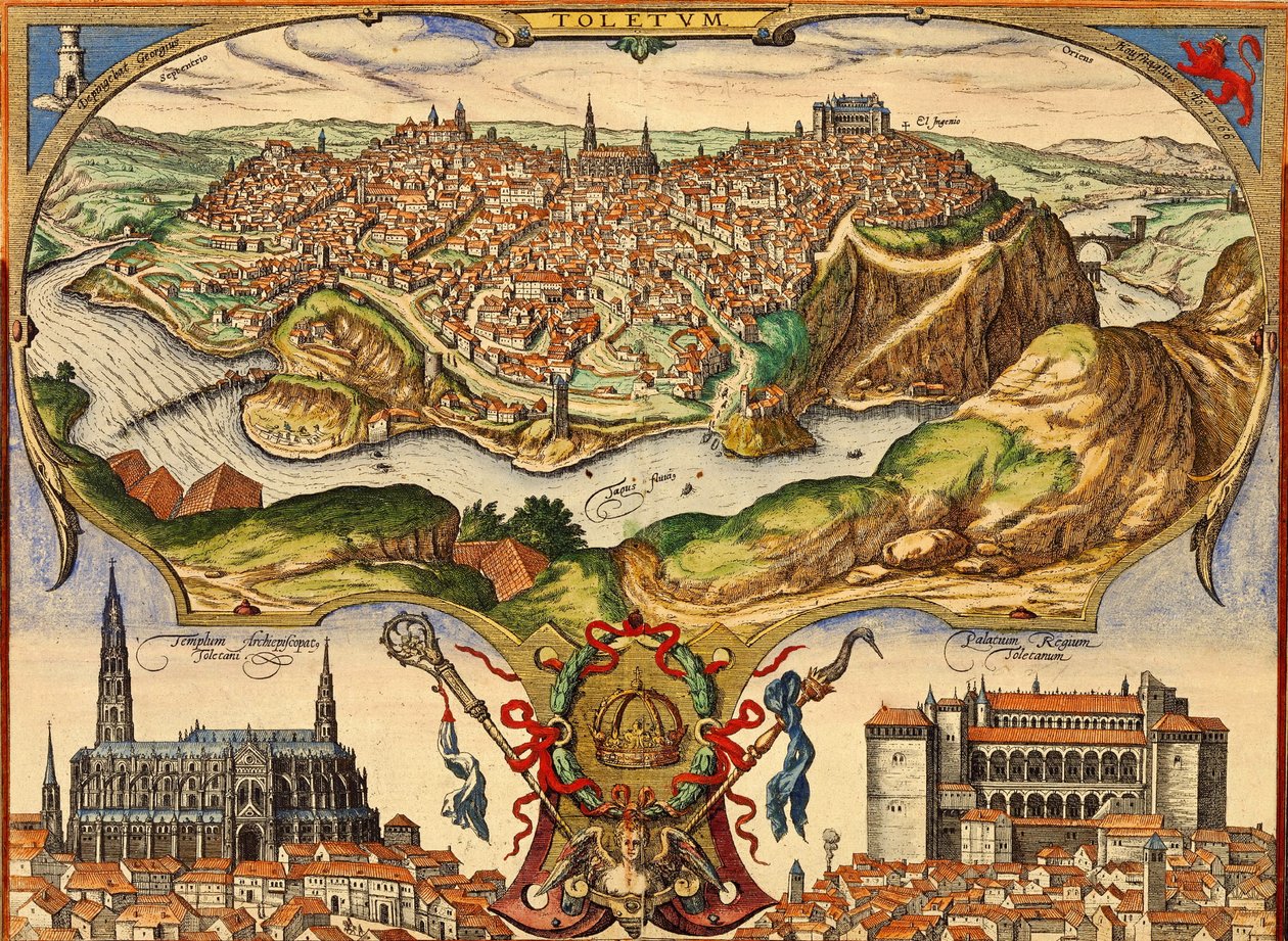 Toledo, Spain by Georg and Hogenberg Franz (1535 90) Braun