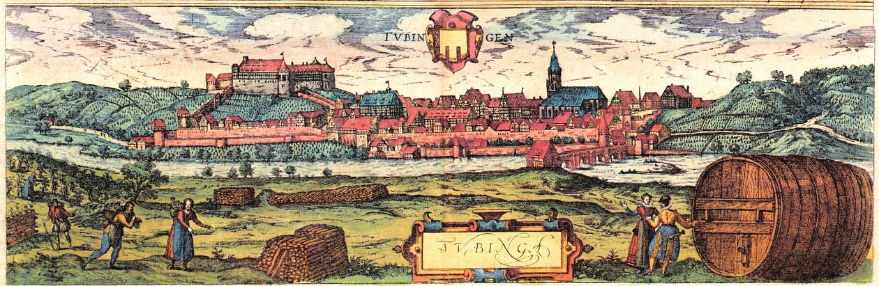 Tubingen by Georg and Hogenberg Franz (1535 90) Braun