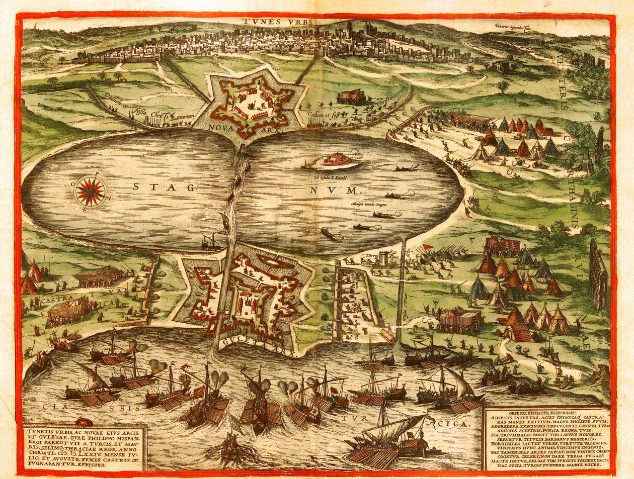 Tunis, Carthage, Tunisia by Georg and Hogenberg Franz (1535 90) Braun