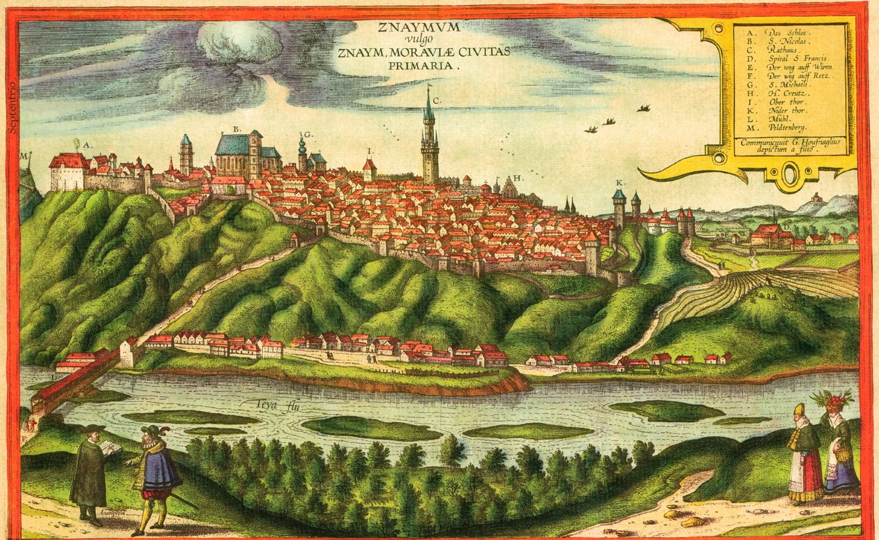 Znojmo, Czech Republic by Georg and Hogenberg Franz (1535 90) Braun