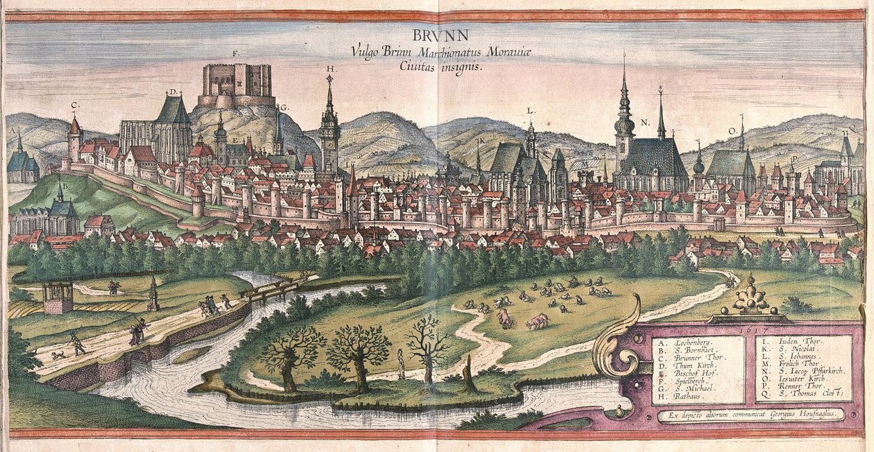 Brno, Czech Republic (engraving) by Georg Braun and Hogenberg Franz